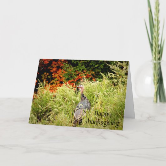 ワイルドターキー 紅葉 ハッピィサンクスギビング カード (正面)