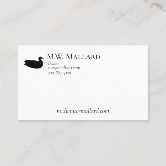 ワイルドダックレイク名刺 名刺 (裏面)