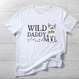 ワイルドダディーキュートウルフカブ誕生日パーティー Tシャツ