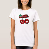 ワイルドチェリーの面白いキャラクターTシャツ Tシャツ (正面)