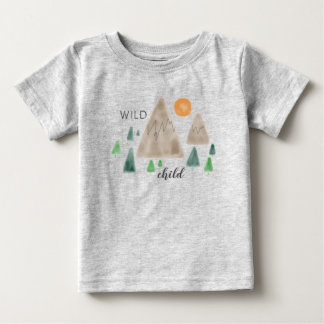 "ワイルドチャイルド"山 ベビーTシャツ