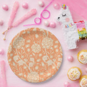 ワイルドチューリップパターン（William Morris著） ペーパープレート (パーティー)