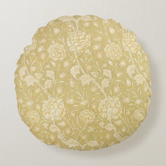 ワイルドチューリップby William Morris, Flowers Art ラウンドクッション (正面)