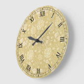 ワイルドチューリップby William Morris, Flowers Art ラージ壁時計 (傾斜)