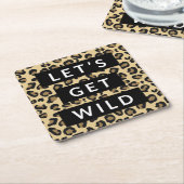 ワイルドチーターバチェロレッテ スクエアペーパーコースター (アングル)