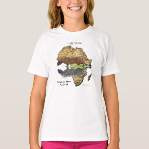 ワイルドチータ&アフリカアパレルの地図 Tシャツ