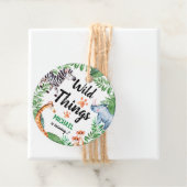 ワイルドツサファリアニマル子供の誕生日パーティー フェイバータグ (インサイチュ)