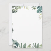 ワイルドツーサファリ動物の男の子の誕生日パーティー 招待状 (裏面)