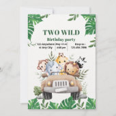 ワイルドツーボーイセカンド誕生日招待状 招待状 (正面)