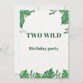 ワイルドツーボーイセカンド誕生日招待状 招待状 (裏面)