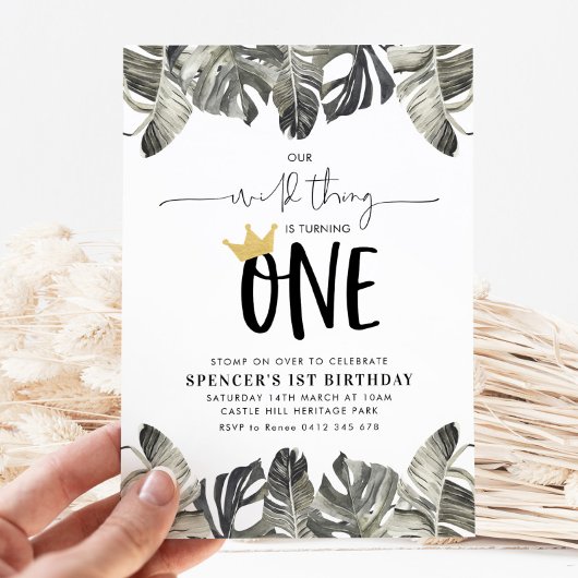 ワイルドティーボーイズ1st誕生日パーティーワイルドワン 招待状