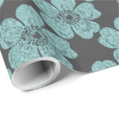 ワイルドティール（緑がかった色）バラシャルボード ラッピングペーパー (ロールコーナー)