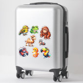 ワイルドテイルズ – 3D動物アドベンチャースティッカーセット シール (スーツケース)
