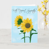ワイルドテキサス州ひまわりカード カード (黄色い花)