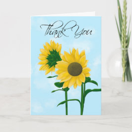 ワイルドテキサス州ひまわりサンキューカード カード