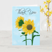 ワイルドテキサス州ひまわりサンキューカード カード (黄色い花)