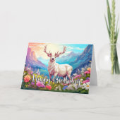 ワイルドディアーデザインハッピーバースデー カード (正面)