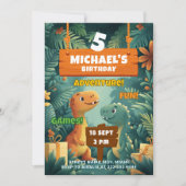 ワイルドディノアドベンチャーバースデーパーティー 招待状 (正面)