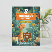 ワイルドディノアドベンチャーバースデーパーティー 招待状 (スタンド正面)