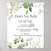 ワイルドデイジーの花テーマShhh言わないベビーゲーム ポスター (正面)