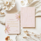 ワイルドデイジーファースト誕生日ボホフローラテーマ サンキューカード