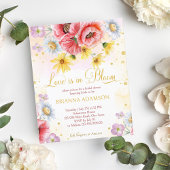 ワイルドデイジーポピーブライダルシャワー予算の招待