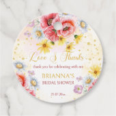 ワイルドデイジーポピー ブライダルシャワーのお土産ギフト フェイバータグ (正面)