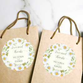 ワイルドデイジー結婚春の花ズ感謝していユー ラウンドシール