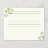 ワイルドデイジー花春夏レシピカード (裏面)