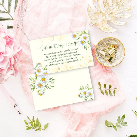 ワイルドデイジー花春夏レシピカード エンクロージャーカード