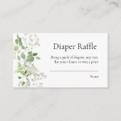 ワイルドデイジー開花ベビーシャワーおむつラッフル エンクロージャーカード (正面)