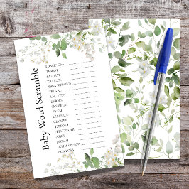 ワイルドデイジー開花ベビーシャワーワードスクランブル