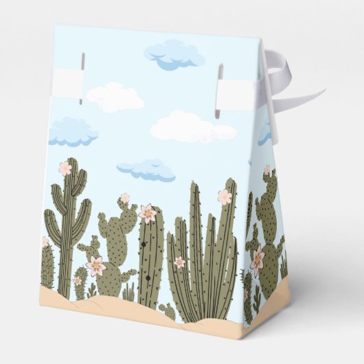 ワイルドデザートかわいい赤ちゃんシャワー フェイバーボックス (裏面サイド)