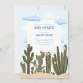 ワイルドデザートかわいい赤ちゃんシャワー 招待状 (正面)