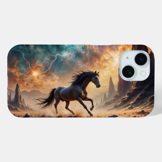 ワイルドデザートスタリオンネブラスター稲妻 Case-Mate iPhoneケース (裏面 (横))