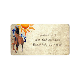 ワイルドデザートポニーとサンホースアドレス ラベル