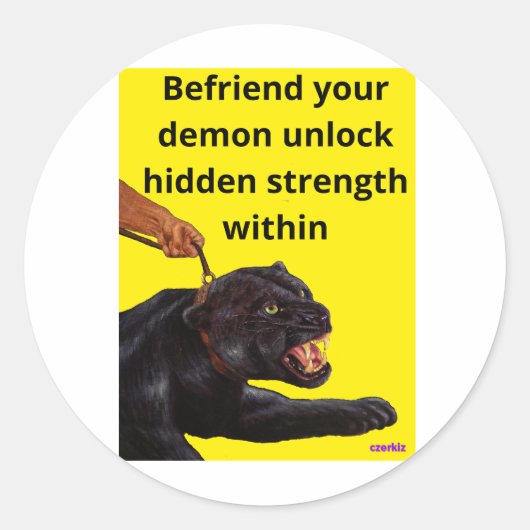 ワイルドデーモンティッカー ラウンドシール (正面)