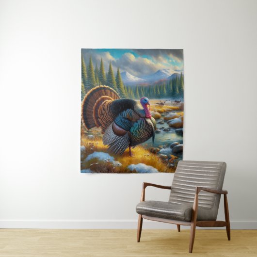 ワイルドトムターキー初雪 タペストリー (インサイチュ)