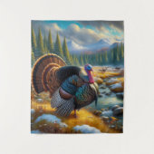 ワイルドトムターキー初雪 タペストリー (正面)