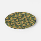 ワイルドトロピカルサファリレオパドジャングルパーム ペーパープレート (アングル)