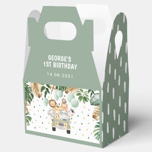 ワイルドトロピカルジャングルサファリアニマルズ誕生日 フェイバーボックス (オープン)