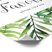 ワイルドトロピカルパームウェディングギフトサイン ポスター