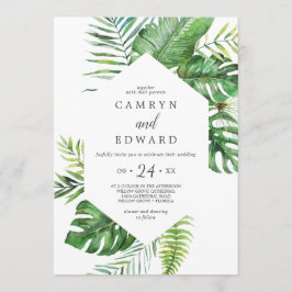 ワイルドトロピカルパームオールインワン結婚式 招待状