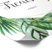 ワイルドトロピカルパームトリートサイン ポスター (角)