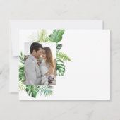 ワイルドトロピカルパームフォトサンキューカード サンキューカード (裏面)