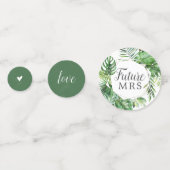 ワイルドトロピカルパームブライダルシャワーテーブル コンフェッティ (裏面)