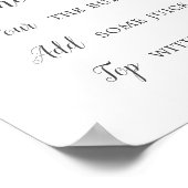 ワイルドトロピカルパームブライダルシャワーミモザバー標識 ポスター (角)