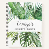 ワイルドトロピカルパームブライダルシャワーレシピ ノートブック (正面)