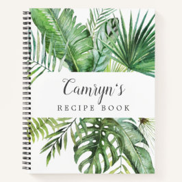 ワイルドトロピカルパームブライダルシャワーレシピ ノートブック