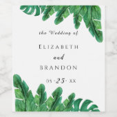 ワイルドトロピカルパームワインボトルラベル ワインラベル (シングルラベル)